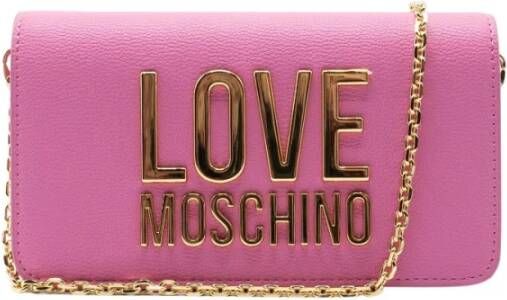 Love Moschino SLG Love Lettering Shoulder Bag Roze Dames
