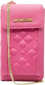 Love Moschino SLG Quilted Telefoontasje Roze Dames