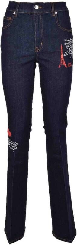 Love Moschino Slim-Fit Dames Blauwe Jeans Blauw Dames