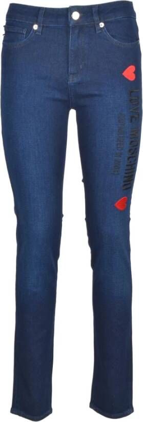 Love Moschino Slim Fit Jeans Blauw Dames