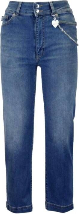 Love Moschino Slim-fit Jeans Blauw Dames