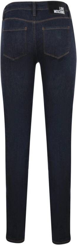 Love Moschino Donkerblauwe Slim Fit Stretch Jeans Blue Dames