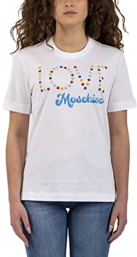 Love Moschino Stijlvol T-shirt voor modebewuste vrouwen Wit Dames