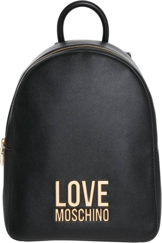 Love Moschino Lettering Logo Rugzak Lente Zomer Collectie Black Dames