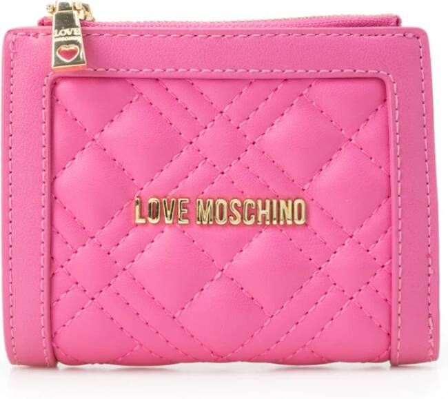 Love Moschino Stijlvolle Fuchsia Portemonnee voor Vrouwen Roze Dames