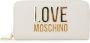 Love Moschino Eenvoudige Rits Portemonnee met Logo Detail White Dames - Thumbnail 1