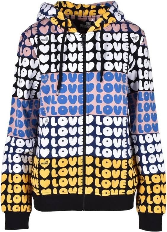 Love Moschino Stijlvolle Multicolor Sweatshirt Zwart Dames