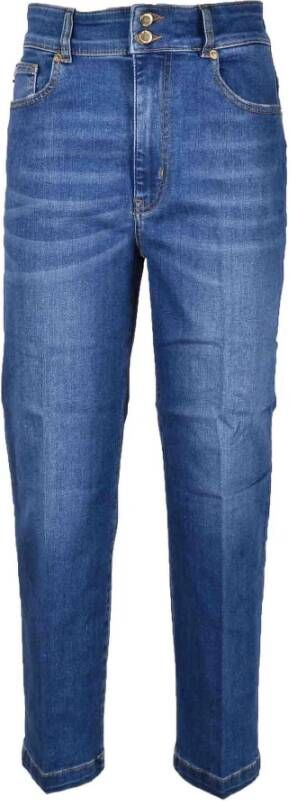Love Moschino Stijlvolle Straight Denim Blauwe Jeans Blauw Dames