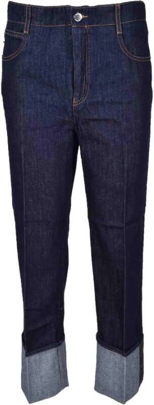 Love Moschino Stijlvolle Straight Jeans voor Vrouwen Blauw Dames