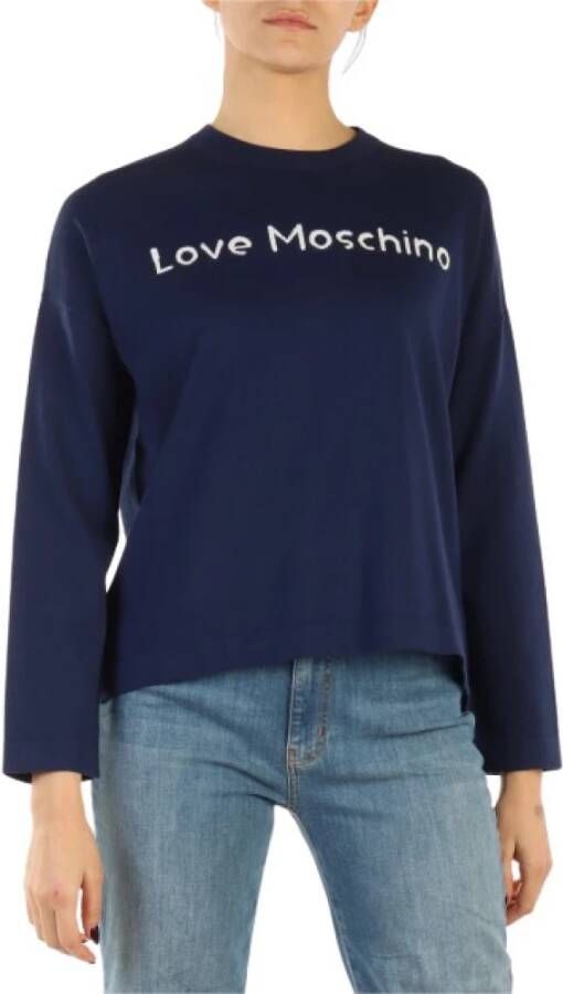 Love Moschino Sweatshirt Blauw Dames