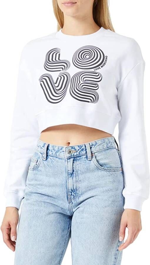 Love Moschino Witte Sweaters voor Moderne Vrouwen White Dames