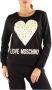 Love Moschino Zwarte Crewneck Katoenen Sweatshirt Groot Print Black Dames - Thumbnail 3