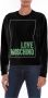 Love Moschino Logo Print Katoenen Sweater Jurk Black Dames - Thumbnail 1