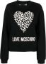 Love Moschino Zwarte Katoenen Sweatshirt met Detail Black Dames - Thumbnail 1