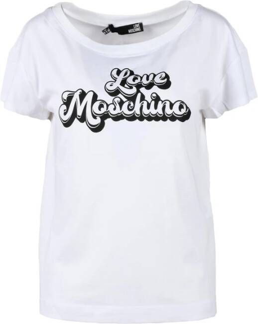 Love Moschino T-Shirt Collection White Dames