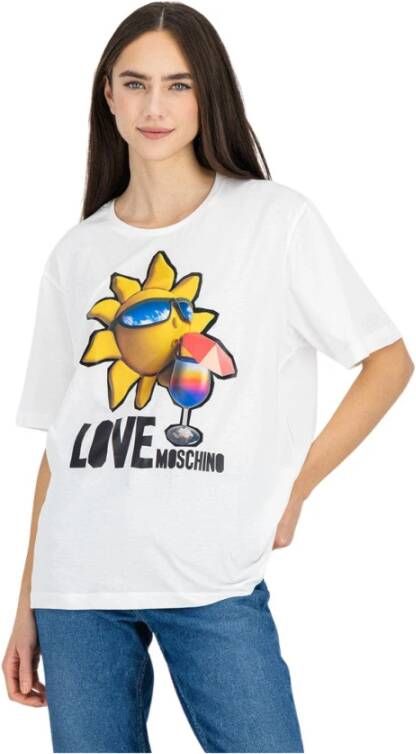 Love Moschino T-shirt Wit Dames
