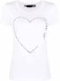 Moschino Logo Ronde Hals T-shirt voor Vrouwen White Dames - Thumbnail 1