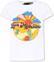 Love Moschino Katoenen T-shirt met Grafische Print en Reliëf Applicaties White Dames - Thumbnail 1