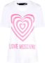 Moschino Logo Katoenen T-shirt Ronde Halslijn White Dames - Thumbnail 3