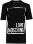 Love Moschino Zwarte Katoenen Tops T-Shirt Black Dames - Thumbnail 1