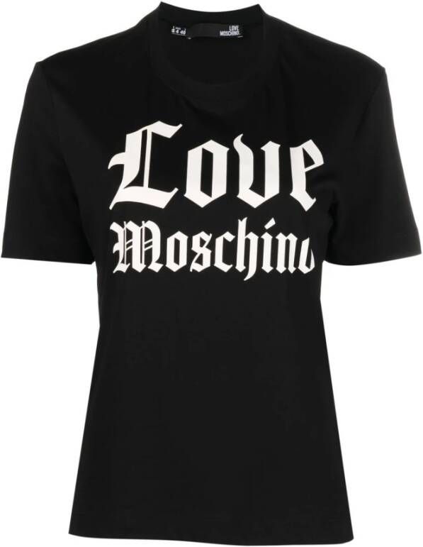Love Moschino Zwart Katoenen Dames T-Shirt Black Dames
