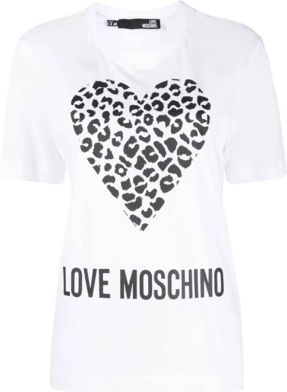 Love Moschino T-shirts and Polos White Wit Dames