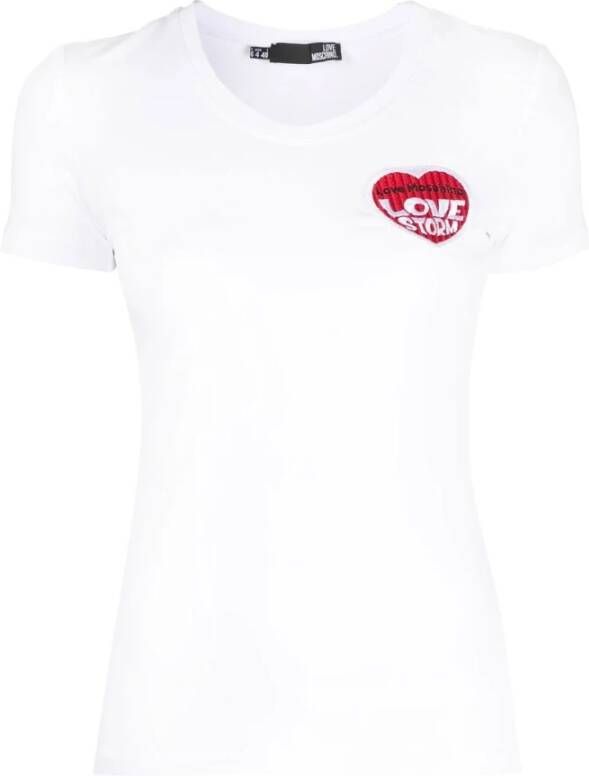 Love Moschino T-shirts and Polos White Wit Dames