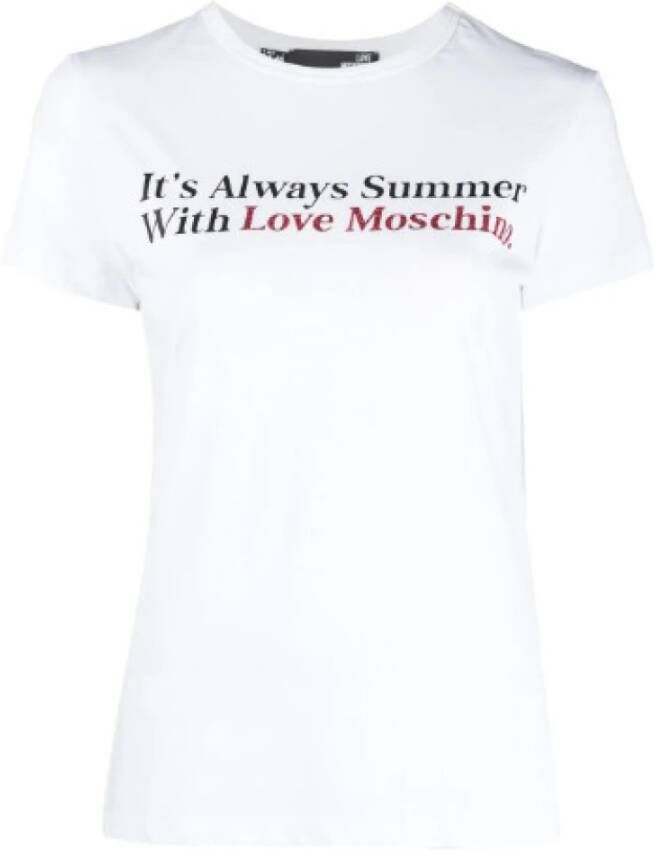 Love Moschino T-shirts and Polos Wit Dames