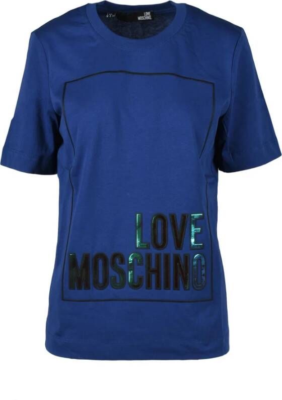 Love Moschino T-Shirts Blauw Dames