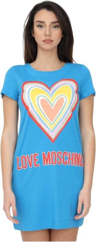 Love Moschino T-Shirts Blauw Dames