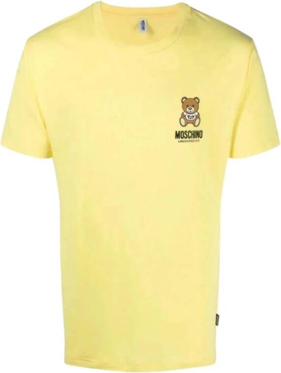 Love Moschino T-Shirts Yellow Heren