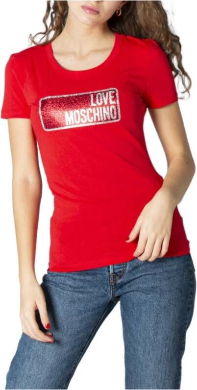 Love Moschino T-shirts print Rood Dames