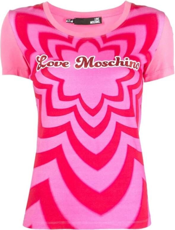 Love Moschino T-Shirts Roze Dames