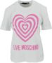 Moschino Logo Katoenen T-shirt Ronde Halslijn White Dames - Thumbnail 1