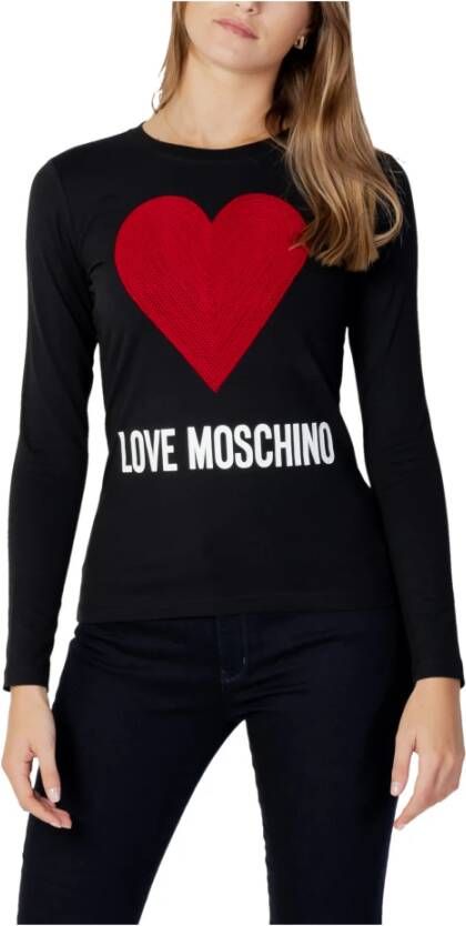 Love Moschino Topje met lange mouwen Zwart Dames