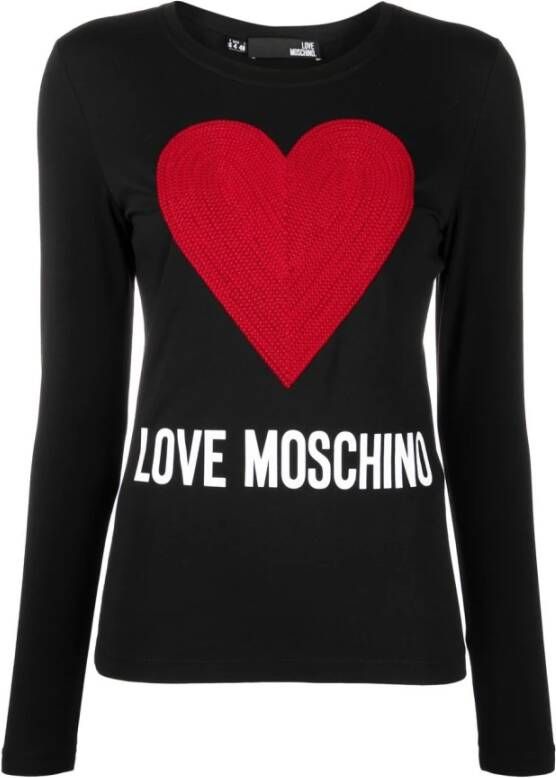 Love Moschino Topje met lange mouwen Zwart Dames