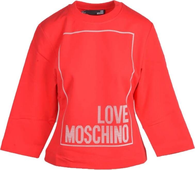 Love Moschino Trainingsshirt Rood Lange Mouwen Slip On Rood Dames
