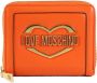 Love Moschino Compacte Portemonnee met Meerdere Vakken en Ritssluiting voor Vrouwen Orange Dames - Thumbnail 1