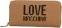 Love Moschino Ruime portemonnee met ritssluiting en goudkleurig logo Brown Dames - Thumbnail 1