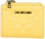 Love Moschino Gewatteerde kunstleren portemonnee met ritssluitingen Yellow Dames - Thumbnail 3