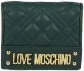 Love Moschino Portemonnee van Synthetisch Leer met Logo Green Dames