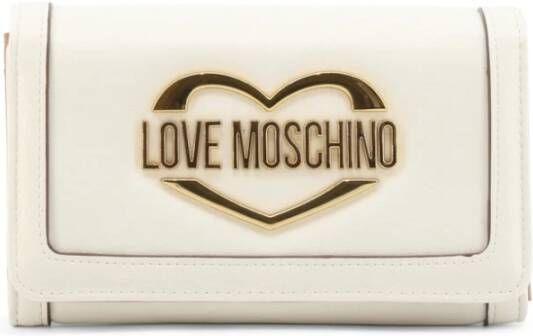 Love Moschino Portemonnee en Kaarthouder voor Dames uit de Lente Zomer Collectie White Dames