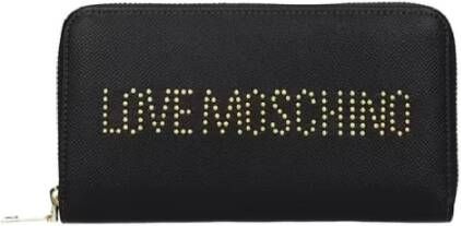 Love Moschino Elegante portemonnee met rits voor vrouwen Zwart Dames
