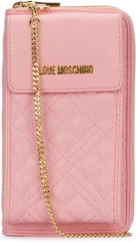 Love Moschino Stijlvolle Portemonnee voor Dagelijks Gebruik Pink Dames
