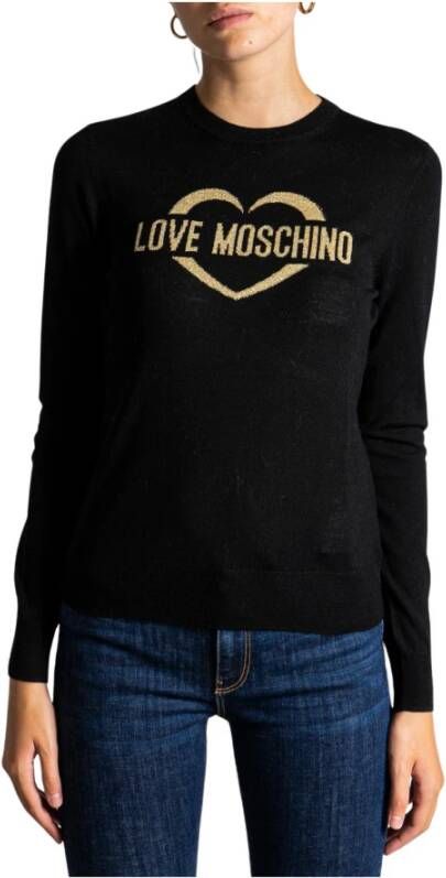 Love Moschino Dames gebreide kleding met print Black Dames