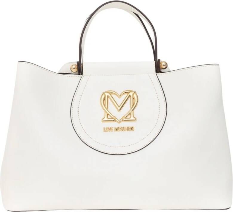 Love Moschino Witte Casual Dames Tas met Logo White Dames