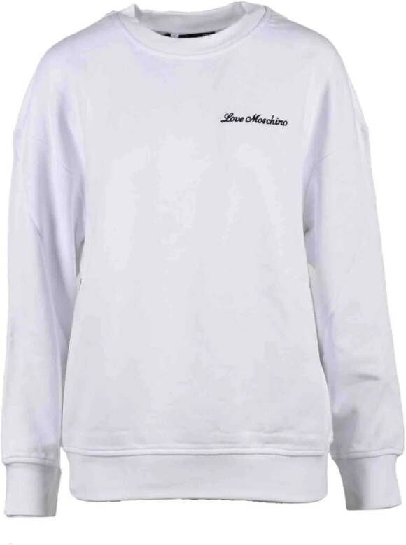 Love Moschino Witte Sweatshirt voor Dames White Dames