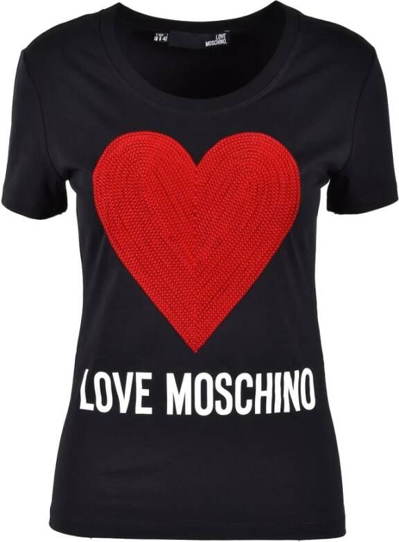 Love Moschino Witte T-shirt uit de Collection Zwart Dames