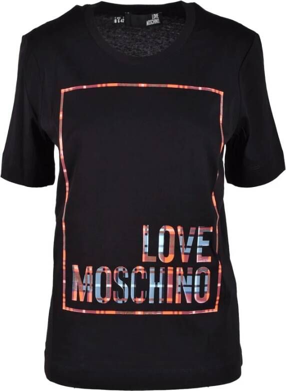Love Moschino Witte T-shirt uit de Collection Zwart Dames