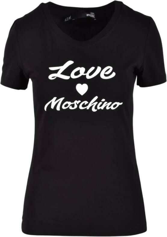 Love Moschino Witte T-shirt uit de Collection Zwart Dames